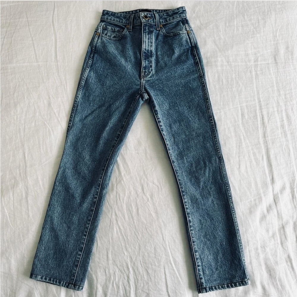 SOLD LIKE NEW KHAITE Blue Straight-Leg Jeans
